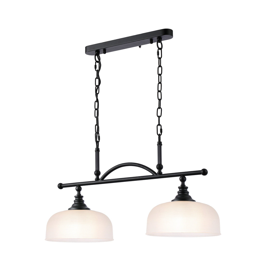 Luminosity Designs - Matt Black Sledmere 2 Light Bar (Converts to Semi Flush) 2x E27 - Luminosity Designs Ltd
