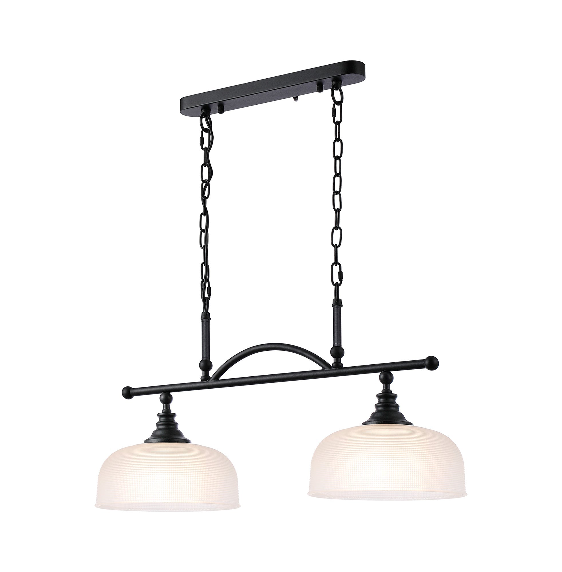 Luminosity Designs - Matt Black Sledmere 2 Light Bar (Converts to Semi Flush) 2x E27 - Luminosity Designs Ltd