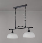 Luminosity Designs - Matt Black Sledmere 2 Light Bar (Converts to Semi Flush) 2x E27 - Luminosity Designs Ltd