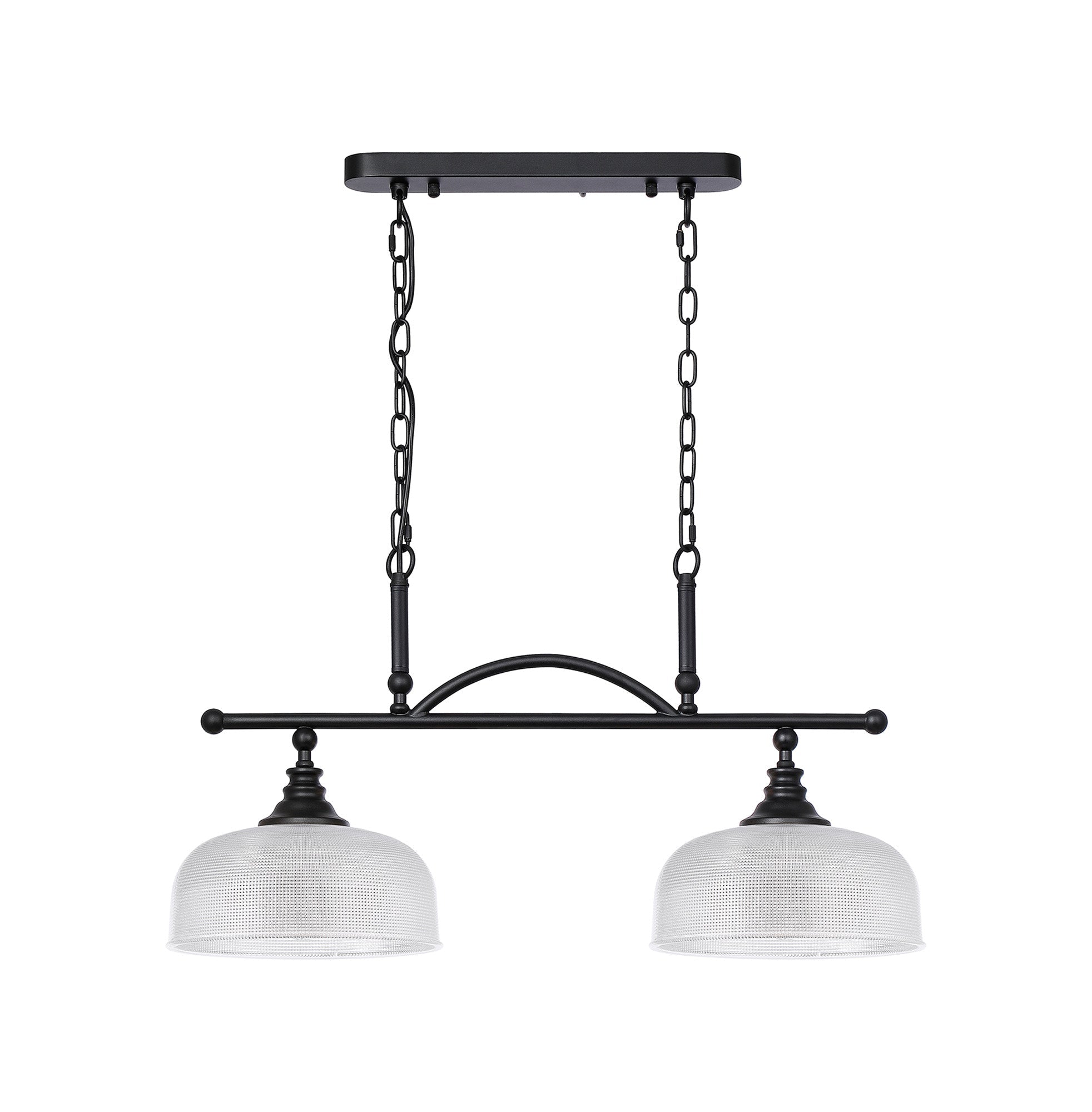 Luminosity Designs - Matt Black Sledmere 2 Light Bar (Converts to Semi Flush) 2x E27 - Luminosity Designs Ltd