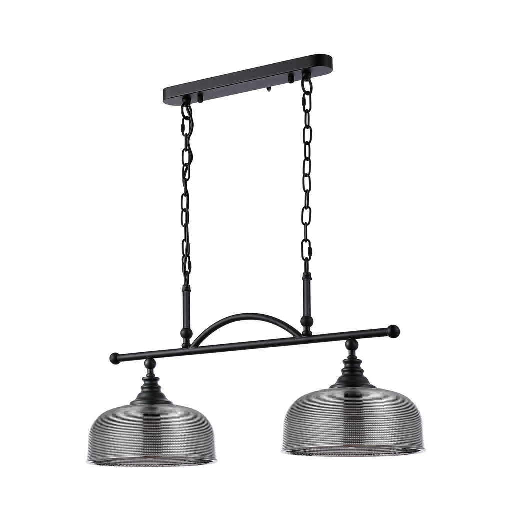 Luminosity Designs - Matt Black Sledmere 2 Light Bar (Converts to Semi Flush) 2x E27 - Luminosity Designs Ltd