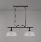 Luminosity Designs - Matt Black Sledmere 2 Light Bar (Converts to Semi Flush) 2x E27 - Luminosity Designs Ltd