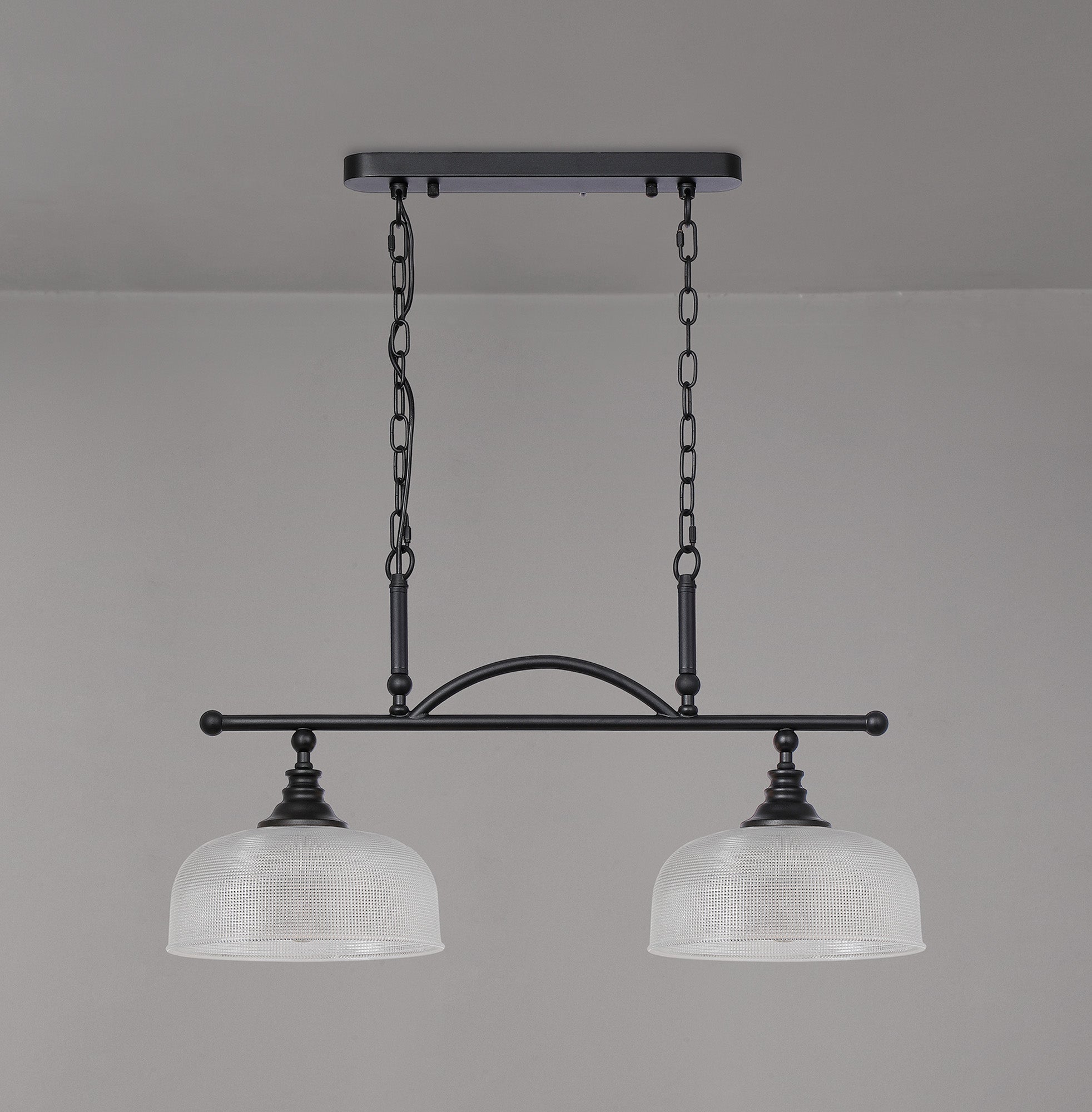 Luminosity Designs - Matt Black Sledmere 2 Light Bar (Converts to Semi Flush) 2x E27 - Luminosity Designs Ltd