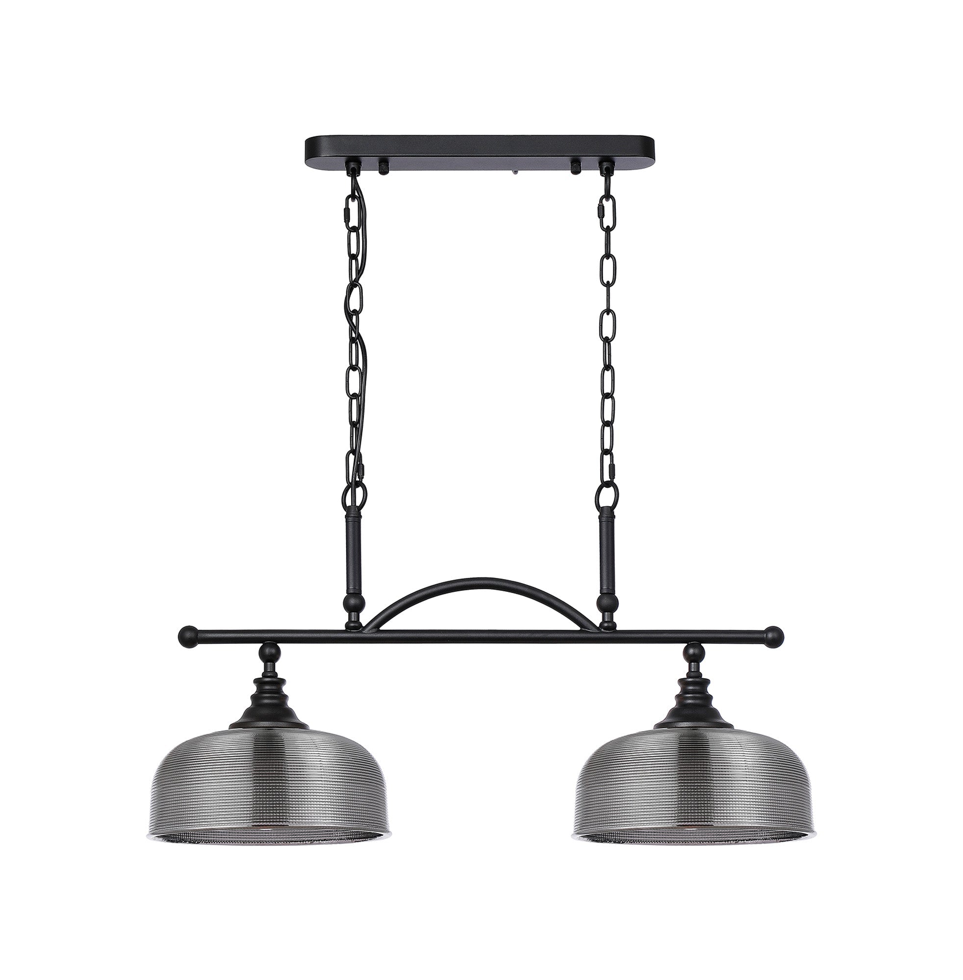 Luminosity Designs - Matt Black Sledmere 2 Light Bar (Converts to Semi Flush) 2x E27 - Luminosity Designs Ltd