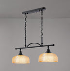 Luminosity Designs - Matt Black Sledmere 2 Light Bar (Converts to Semi Flush) 2x E27 - Luminosity Designs Ltd