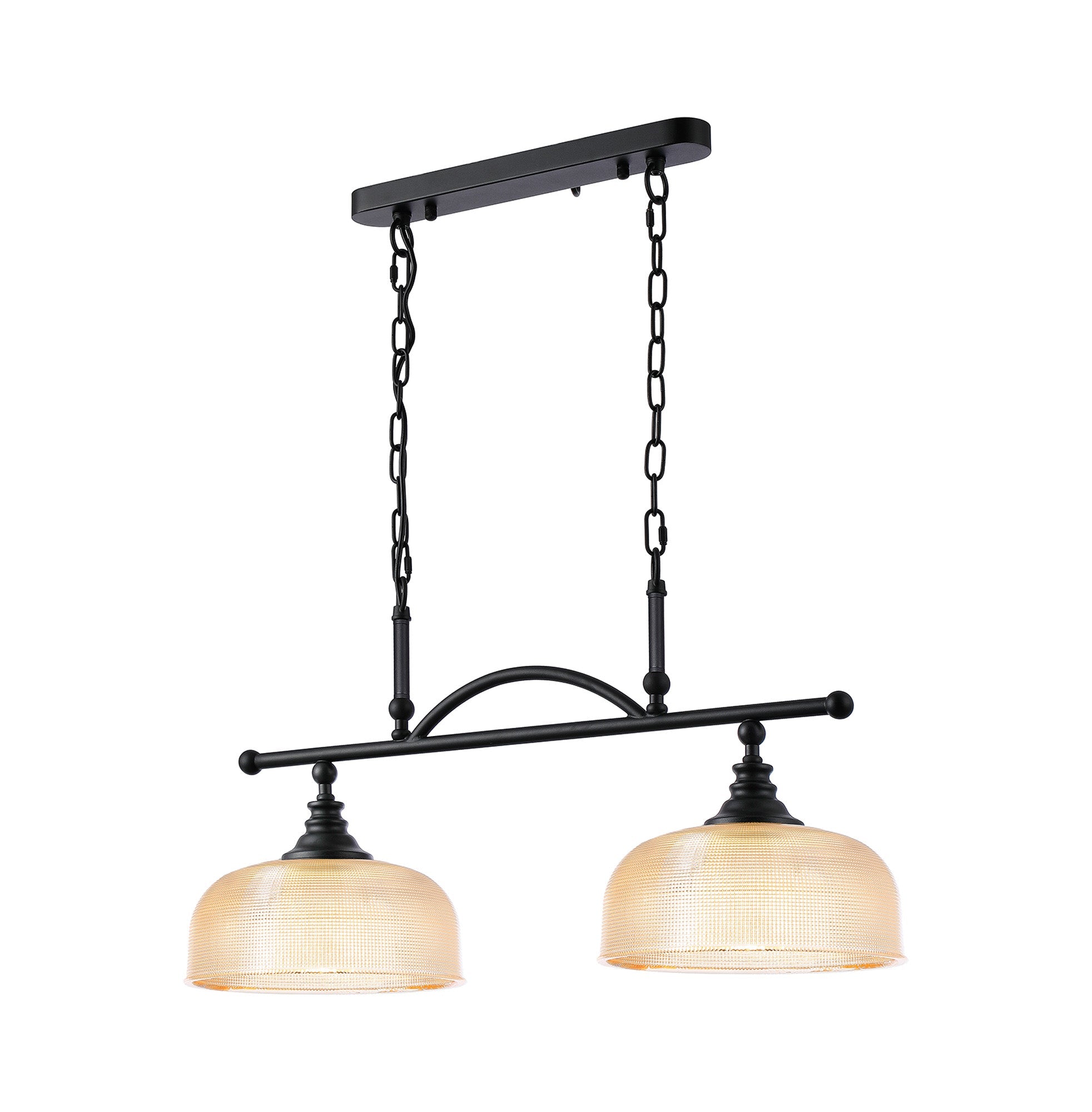 Luminosity Designs - Matt Black Sledmere 2 Light Bar (Converts to Semi Flush) 2x E27 - Luminosity Designs Ltd