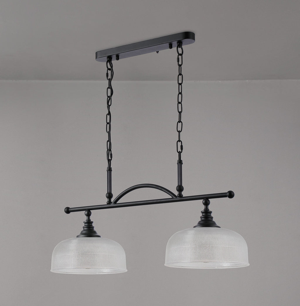 Luminosity Designs - Matt Black Sledmere 2 Light Bar (Converts to Semi Flush) 2x E27 - Luminosity Designs Ltd