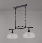Luminosity Designs - Matt Black Sledmere 2 Light Bar (Converts to Semi Flush) 2x E27 - Luminosity Designs Ltd