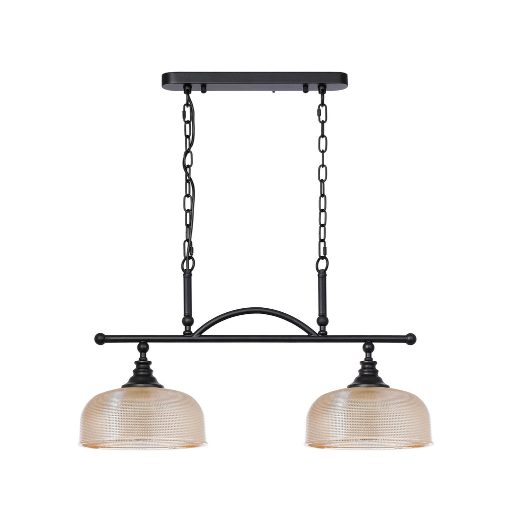 Luminosity Designs - Matt Black Sledmere 2 Light Bar (Converts to Semi Flush) 2x E27 - Luminosity Designs Ltd
