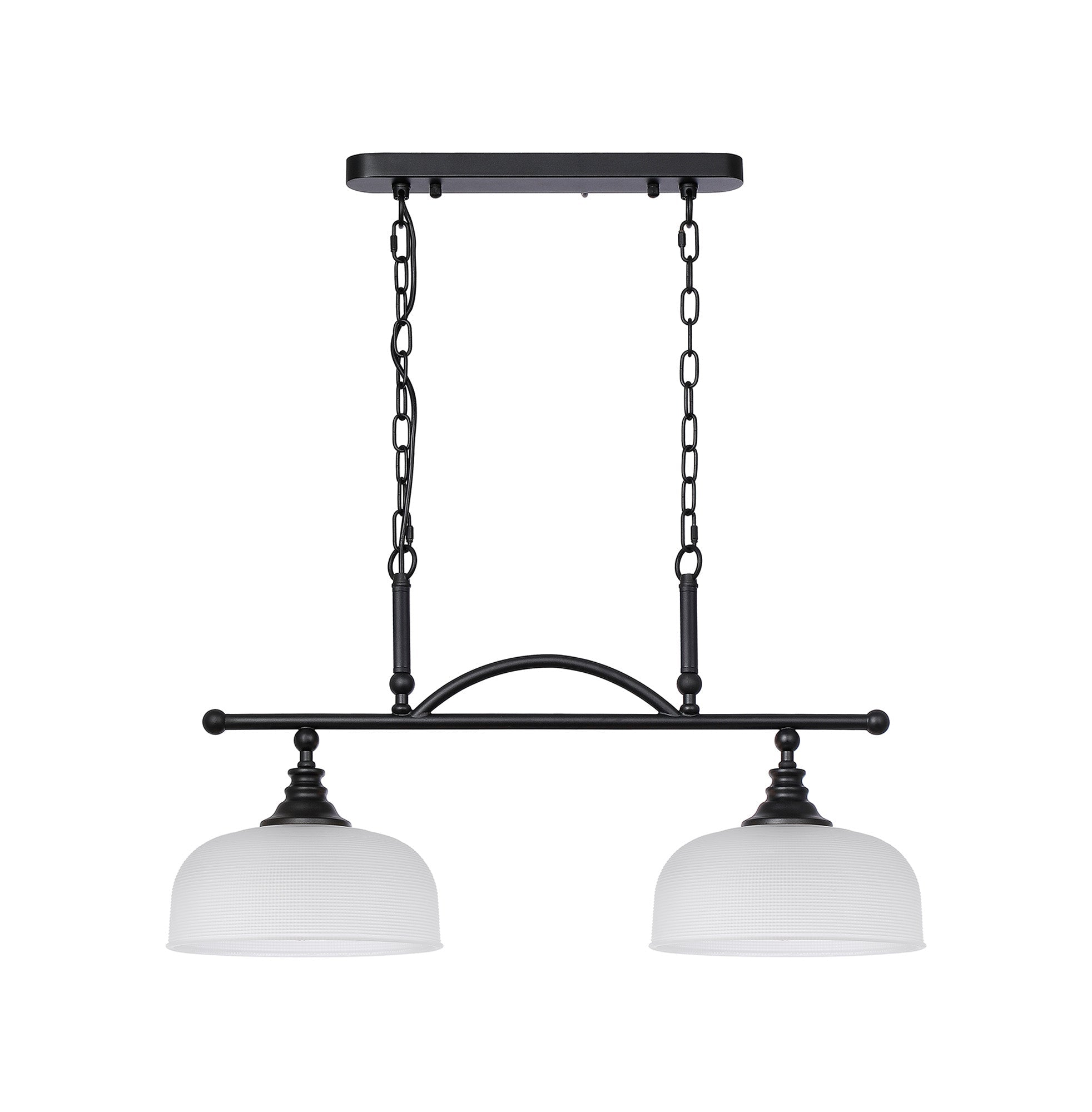 Luminosity Designs - Matt Black Sledmere 2 Light Bar (Converts to Semi Flush) 2x E27 - Luminosity Designs Ltd