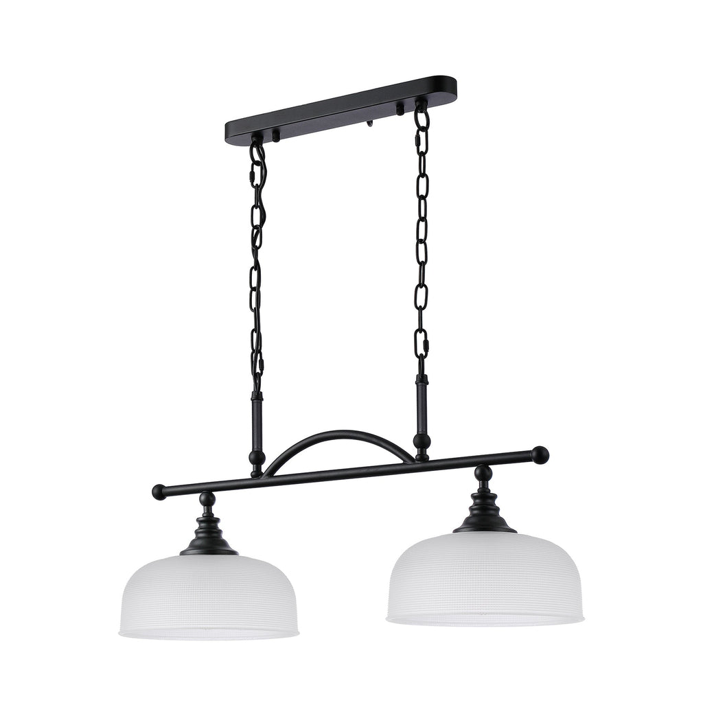 Luminosity Designs - Matt Black Sledmere 2 Light Bar (Converts to Semi Flush) 2x E27 - Luminosity Designs Ltd