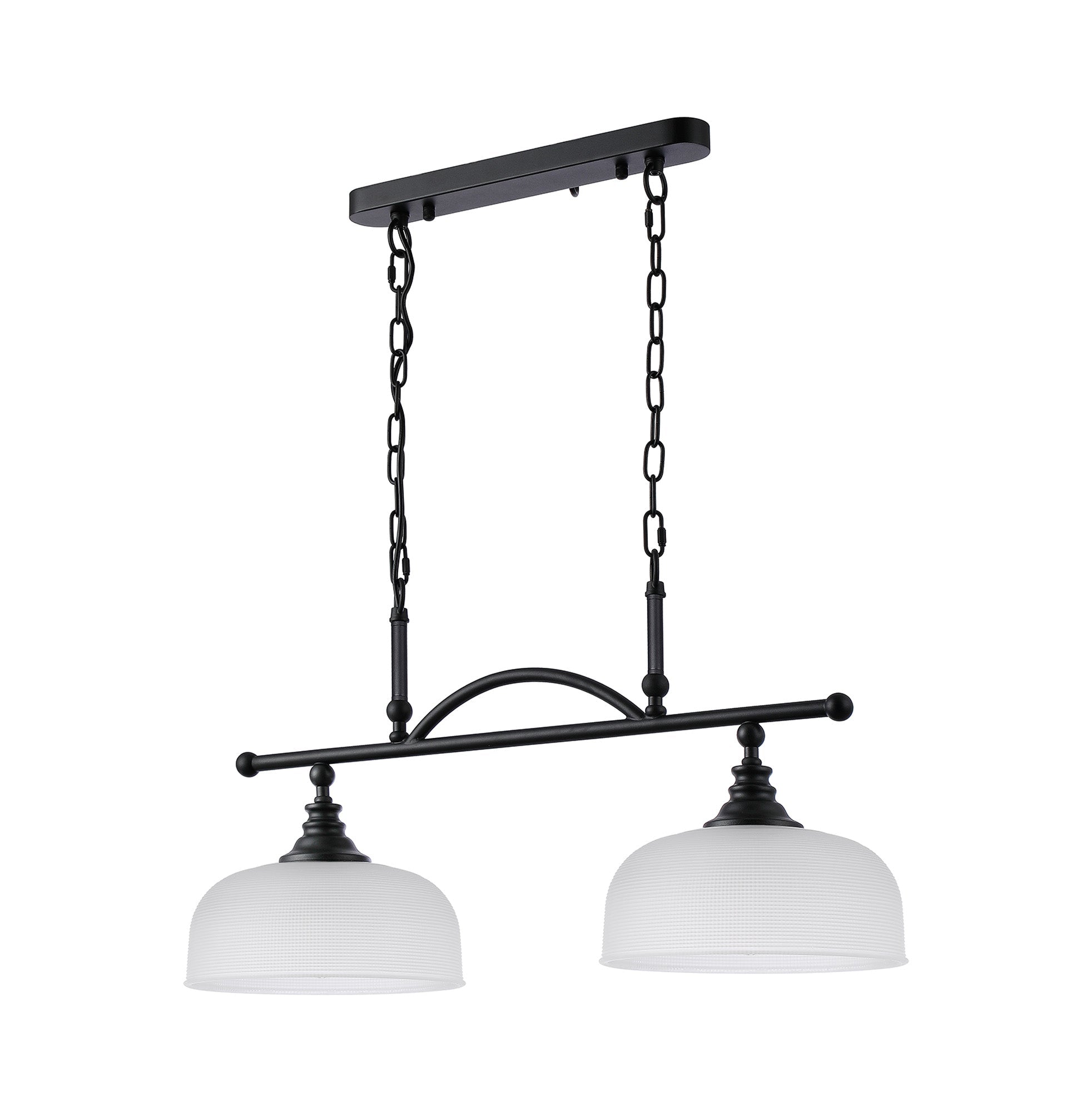 Luminosity Designs - Matt Black Sledmere 2 Light Bar (Converts to Semi Flush) 2x E27 - Luminosity Designs Ltd