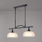 Luminosity Designs - Matt Black Sledmere 2 Light Bar (Converts to Semi Flush) 2x E27 - Luminosity Designs Ltd