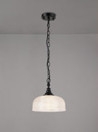 Luminosity Designs - Matt Black Sledmere 27cm Flush/Single Pendant, 1 Light Adjustable to Semi Flush, E27 - Luminosity Designs Ltd