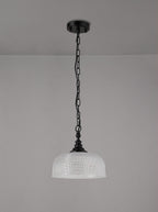 Luminosity Designs - Matt Black Sledmere 27cm Flush/Single Pendant, 1 Light Adjustable to Semi Flush, E27 - Luminosity Designs Ltd