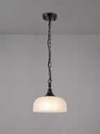 Luminosity Designs - Matt Black Sledmere 27cm Flush/Single Pendant, 1 Light Adjustable to Semi Flush, E27 - Luminosity Designs Ltd