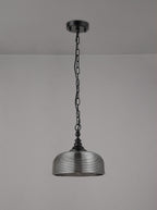 Luminosity Designs - Matt Black Sledmere 27cm Flush/Single Pendant, 1 Light Adjustable to Semi Flush, E27 - Luminosity Designs Ltd
