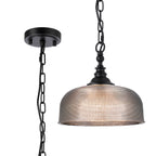 Luminosity Designs - Matt Black Sledmere 27cm Flush/Single Pendant, 1 Light Adjustable to Semi Flush, E27 - Luminosity Designs Ltd