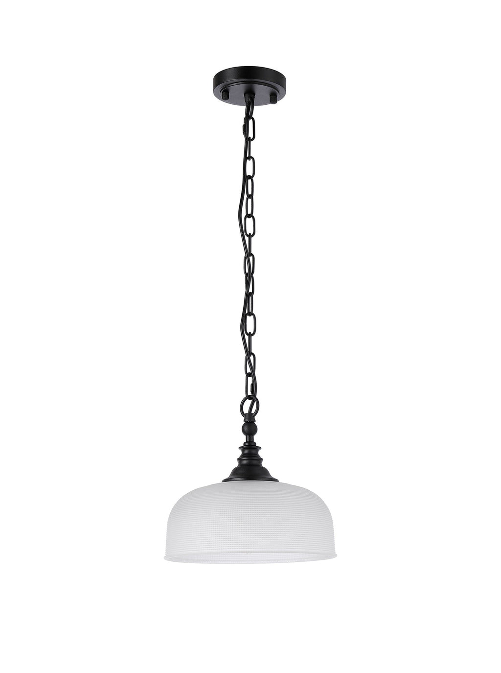 Luminosity Designs - Matt Black Sledmere 27cm Flush/Single Pendant, 1 Light Adjustable to Semi Flush, E27 - Luminosity Designs Ltd