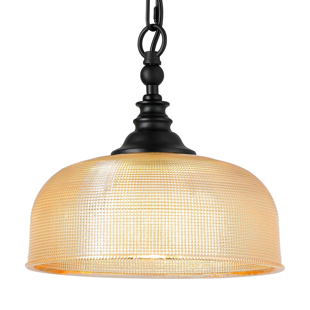 Luminosity Designs - Matt Black Sledmere 27cm Flush/Single Pendant, 1 Light Adjustable to Semi Flush, E27 - Luminosity Designs Ltd