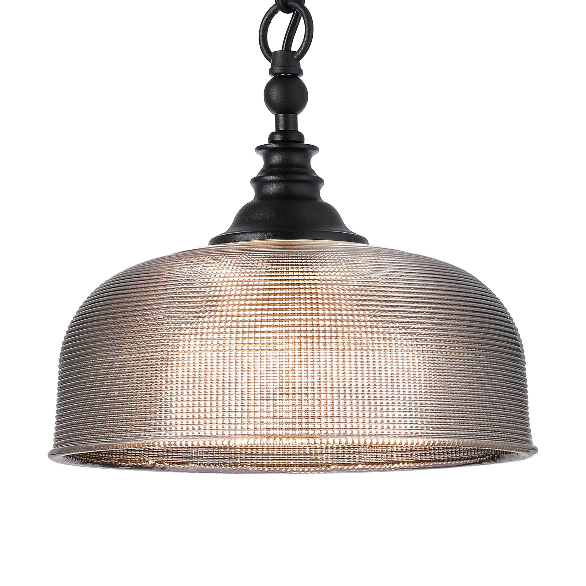 Luminosity Designs - Matt Black Sledmere 27cm Flush/Single Pendant, 1 Light Adjustable to Semi Flush, E27 - Luminosity Designs Ltd