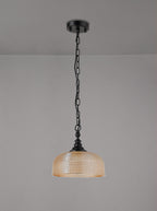 Luminosity Designs - Matt Black Sledmere 27cm Flush/Single Pendant, 1 Light Adjustable to Semi Flush, E27 - Luminosity Designs Ltd