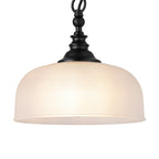 Luminosity Designs - Matt Black Sledmere 27cm Flush/Single Pendant, 1 Light Adjustable to Semi Flush, E27 - Luminosity Designs Ltd