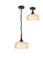 Luminosity Designs - Matt Black Sledmere 27cm Flush/Single Pendant, 1 Light Adjustable to Semi Flush, E27 - Luminosity Designs Ltd
