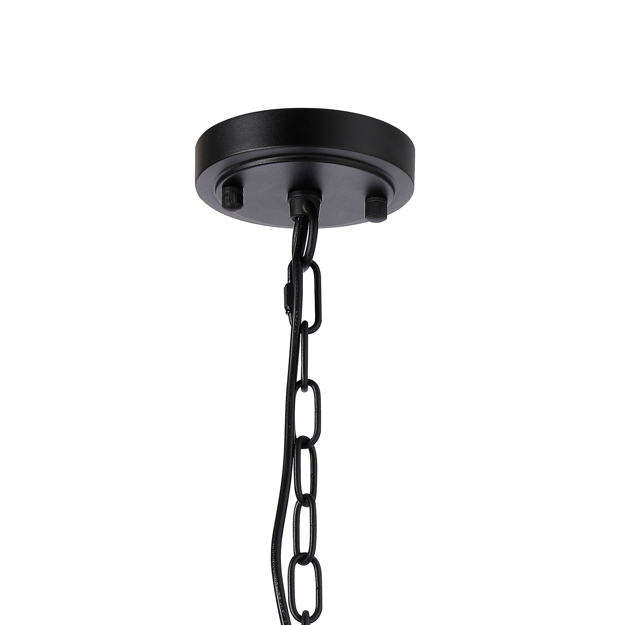 Luminosity Designs - Matt Black Sledmere 27cm Flush/Single Pendant, 1 Light Adjustable to Semi Flush, E27 - Luminosity Designs Ltd