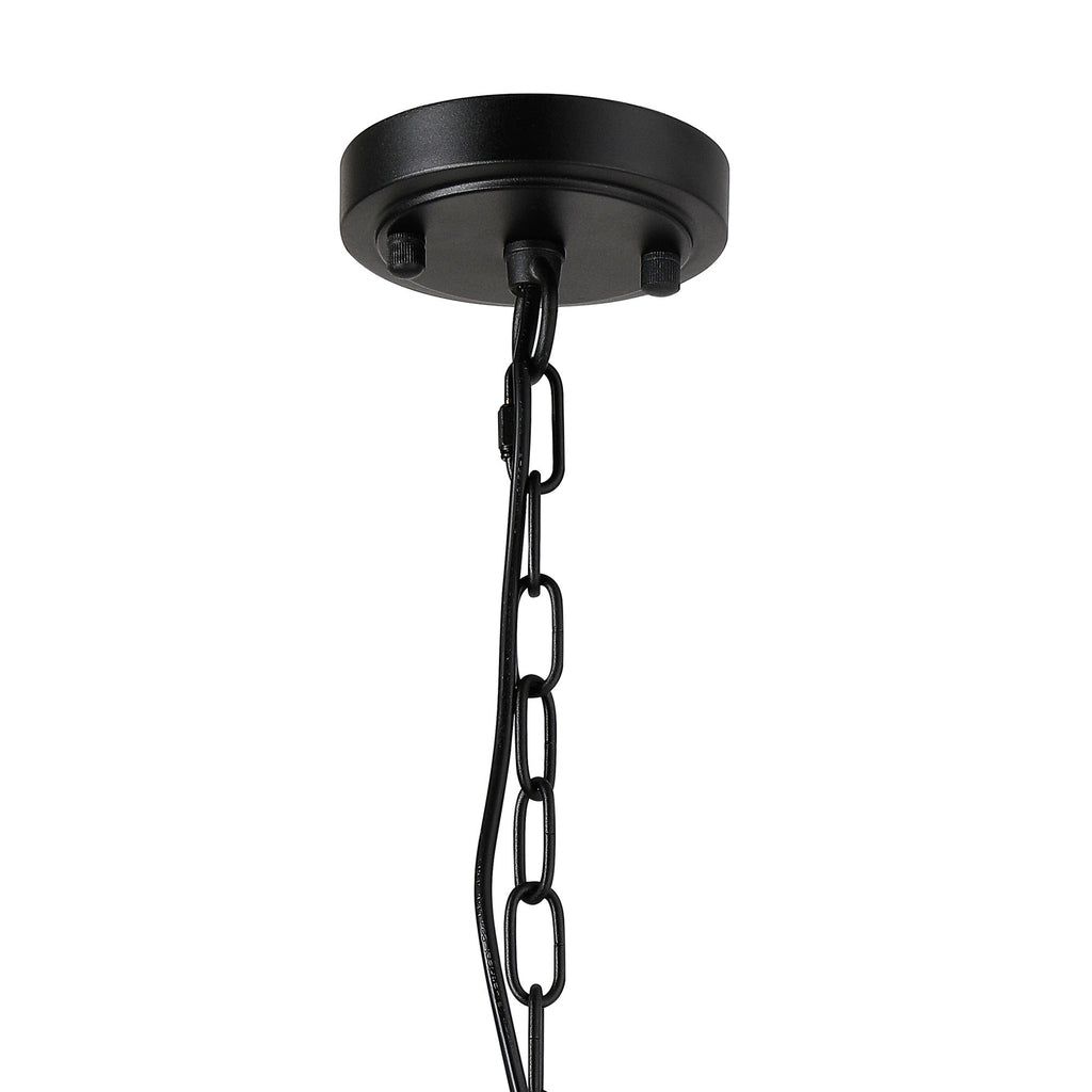 Luminosity Designs - Matt Black Sledmere 27cm Flush/Single Pendant, 1 Light Adjustable to Semi Flush, E27 - Luminosity Designs Ltd
