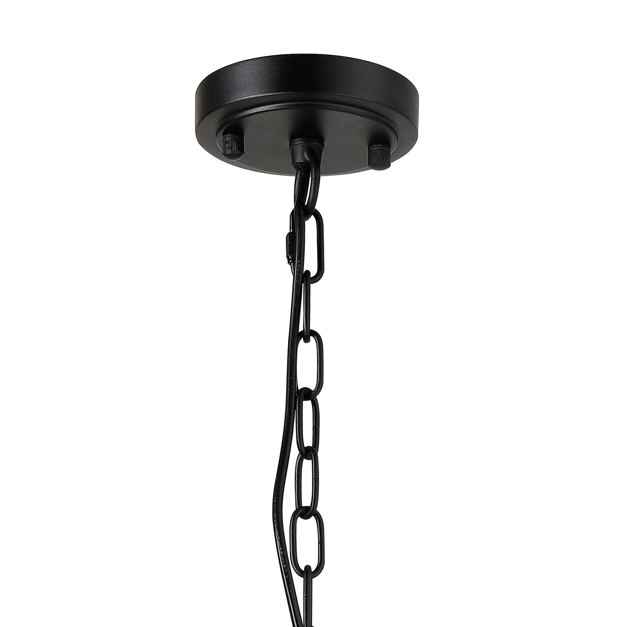 Luminosity Designs - Matt Black Sledmere 27cm Flush/Single Pendant, 1 Light Adjustable to Semi Flush, E27 - Luminosity Designs Ltd
