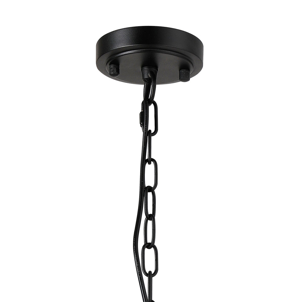 Luminosity Designs - Matt Black Sledmere 27cm Flush/Single Pendant, 1 Light Adjustable to Semi Flush, E27 - Luminosity Designs Ltd