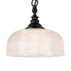 Luminosity Designs - Matt Black Sledmere 27cm Flush/Single Pendant, 1 Light Adjustable to Semi Flush, E27 - Luminosity Designs Ltd