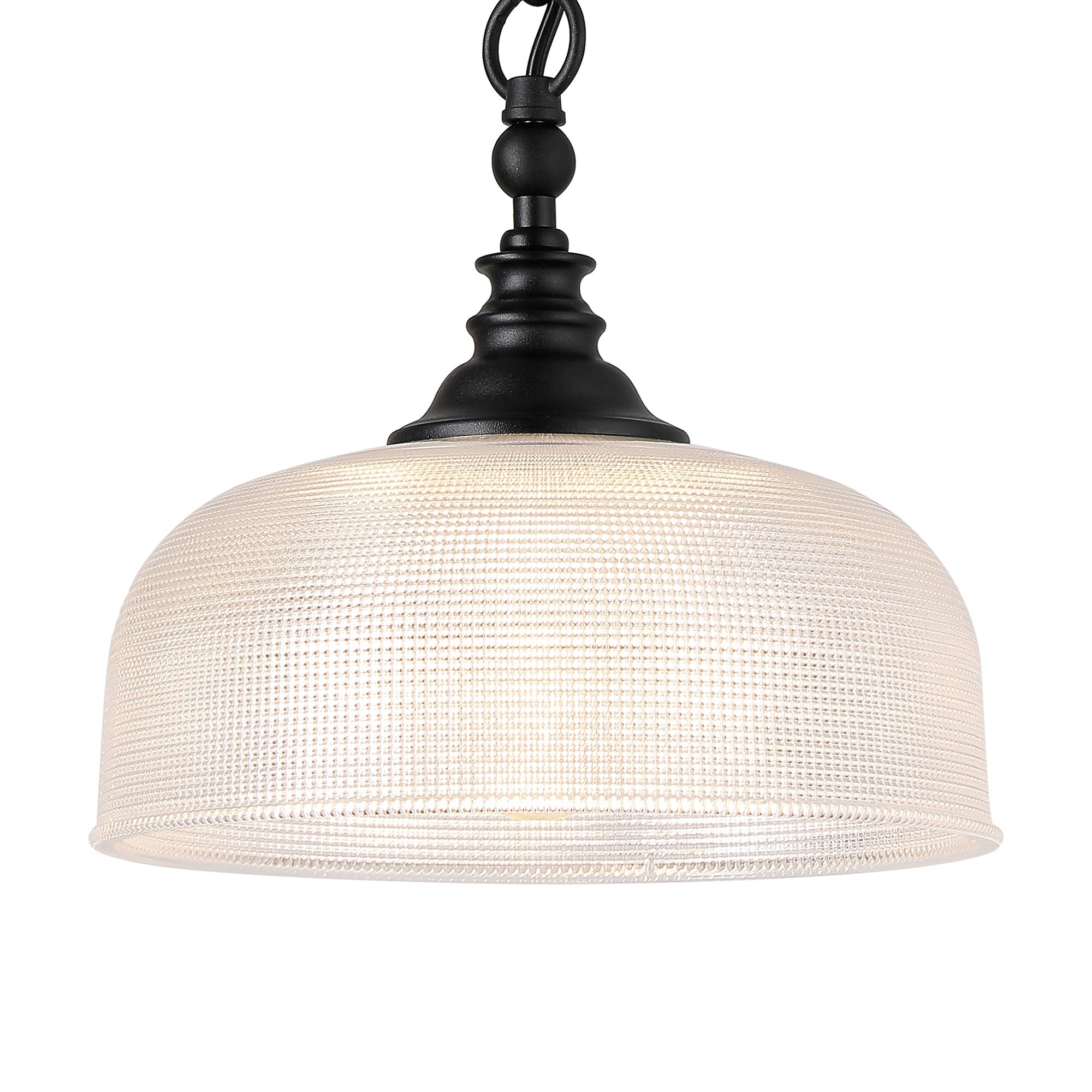 Luminosity Designs - Matt Black Sledmere 27cm Flush/Single Pendant, 1 Light Adjustable to Semi Flush, E27 - Luminosity Designs Ltd