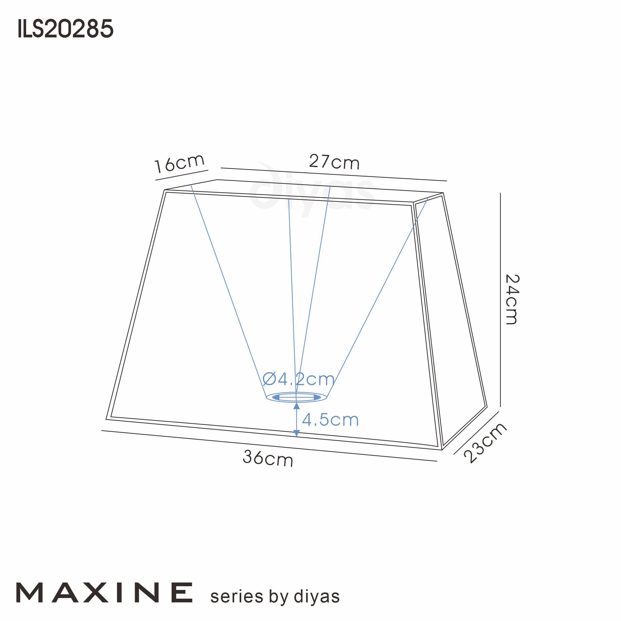 Deco - Maxine Rectangular Fabric Shade - Luminosity Designs Ltd