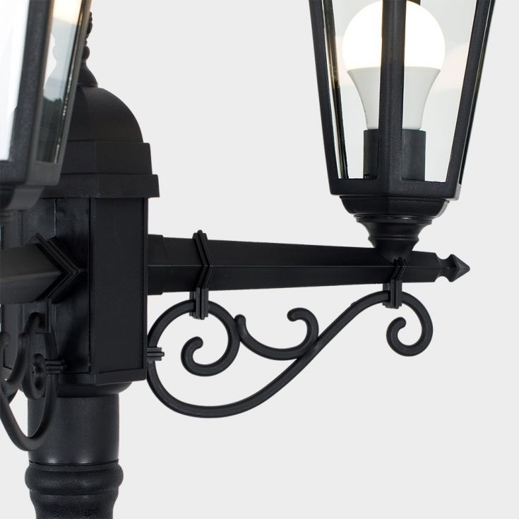 LSE - Mayfair Acrylic Budget Outdoor Large 3 Headed Lamp Post, 3 x E27 - Luminosity Designs Ltd