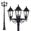 LSE - Mayfair Acrylic Budget Outdoor Large 3 Headed Lamp Post, 3 x E27 - Luminosity Designs Ltd