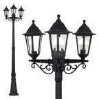 LSE - Mayfair Acrylic Budget Outdoor Large 3 Headed Lamp Post, 3 x E27 - Luminosity Designs Ltd