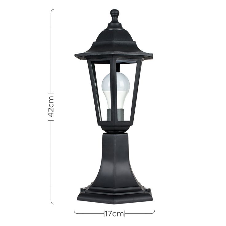 LSE - Mayfair Acrylic Budget Outdoor Post Light, 1 x E27 - Luminosity Designs Ltd