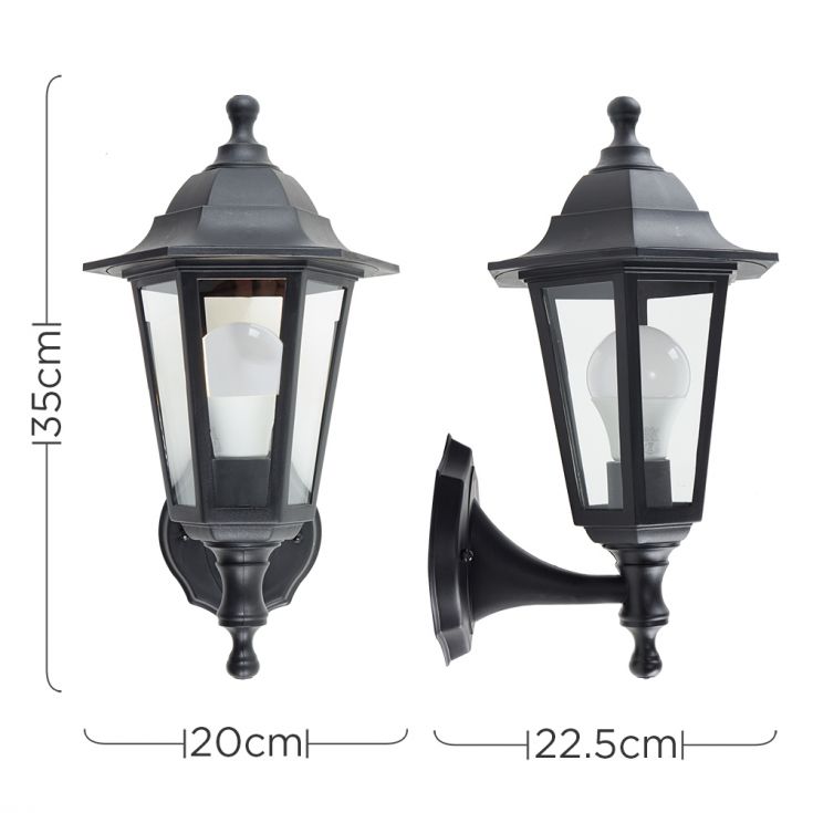 LSE - Mayfair Acrylic Budget Outdoor Wall Lantern, 1 x E27 - Luminosity Designs Ltd