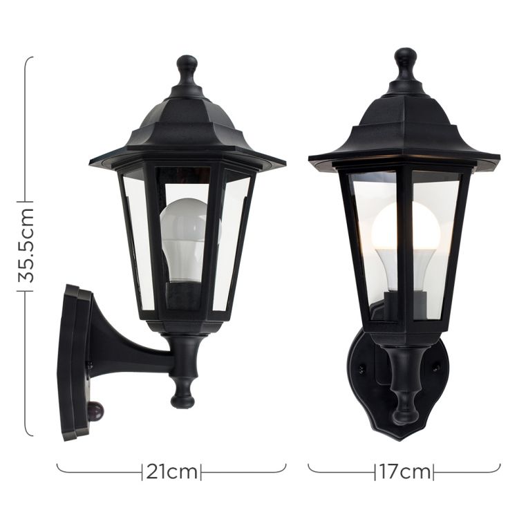 LSE - Mayfair Acrylic Budget Outdoor Wall Lantern, with Dusk To Dawn Photocell Lux Sensor, 1 x E27 - Luminosity Designs Ltd