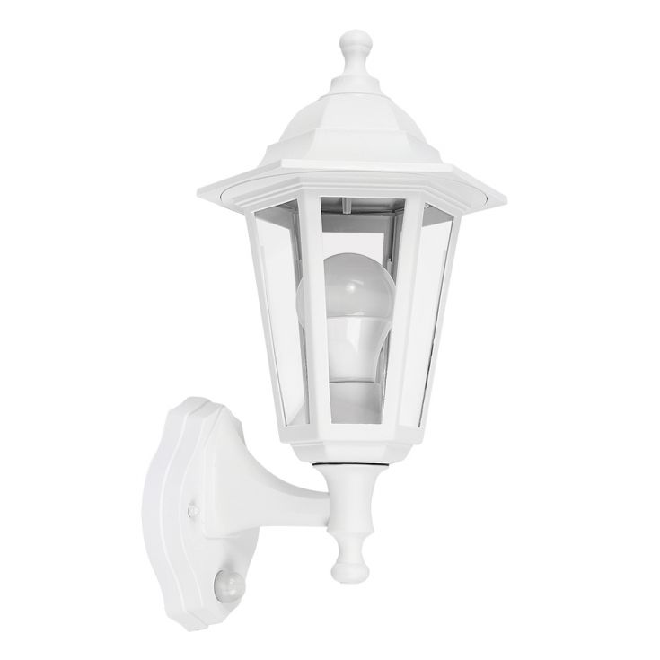 LSE - Mayfair Acrylic Budget Outdoor Wall Lantern, with PIR Motion Sensor, 1 x E27 - Luminosity Designs Ltd