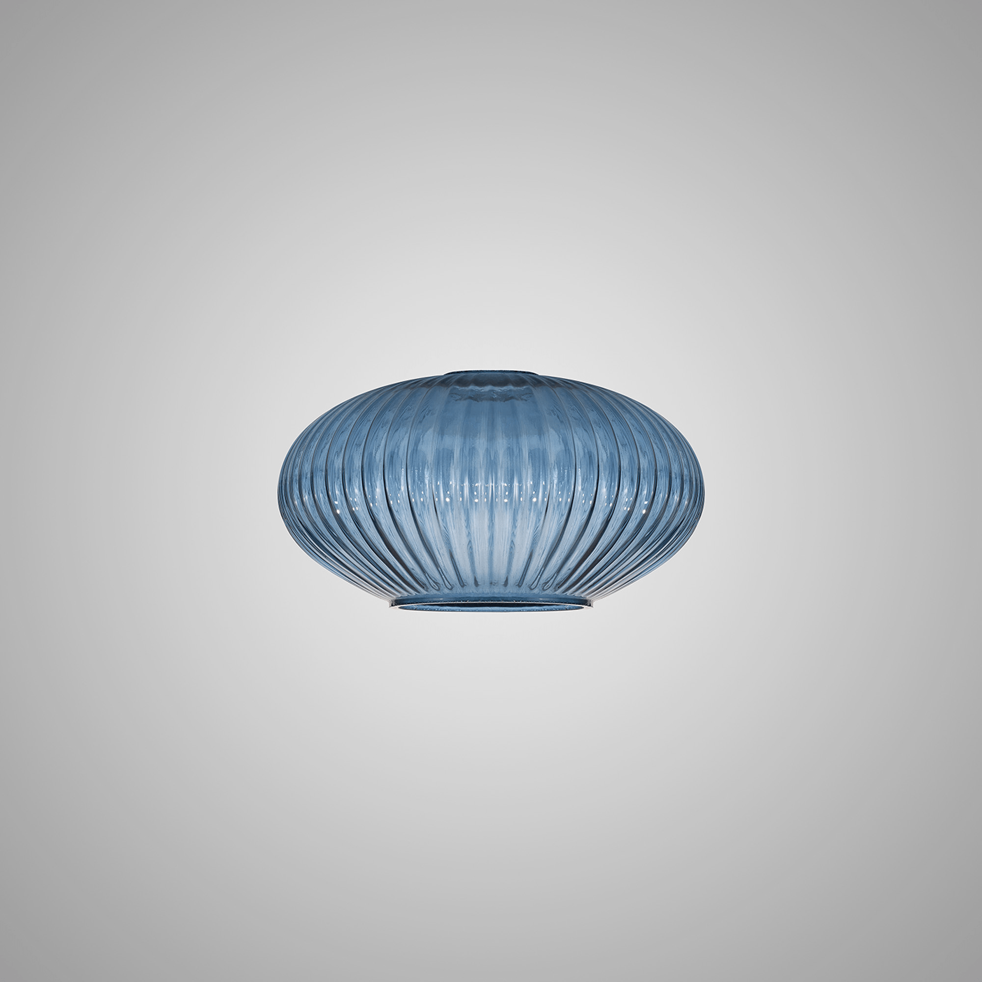 Luminosity Designs - Medium Oval Pendulum Ribbed Glass Shades - Luminosity Designs Ltd
