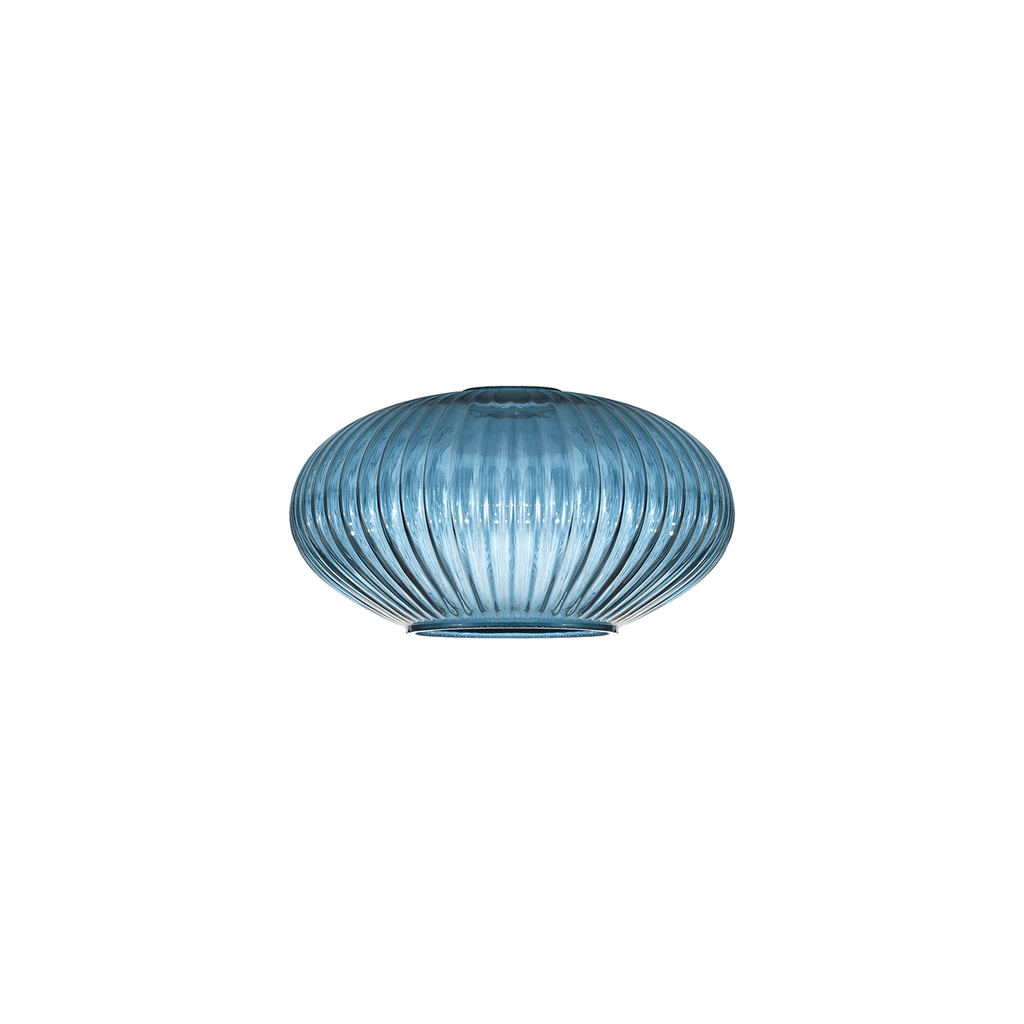 Luminosity Designs - Medium Oval Pendulum Ribbed Glass Shades - Luminosity Designs Ltd