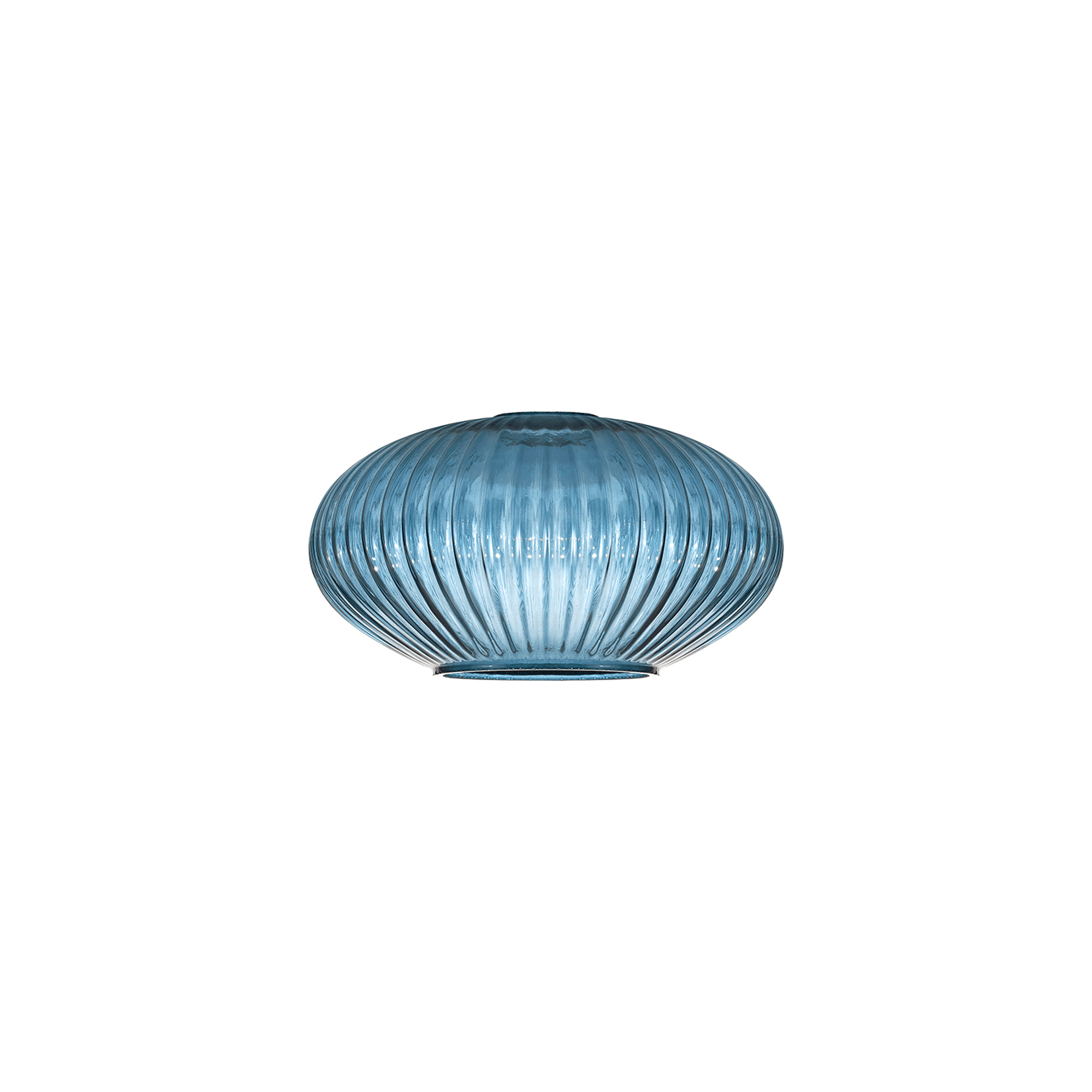 Luminosity Designs - Medium Oval Pendulum Ribbed Glass Shades - Luminosity Designs Ltd