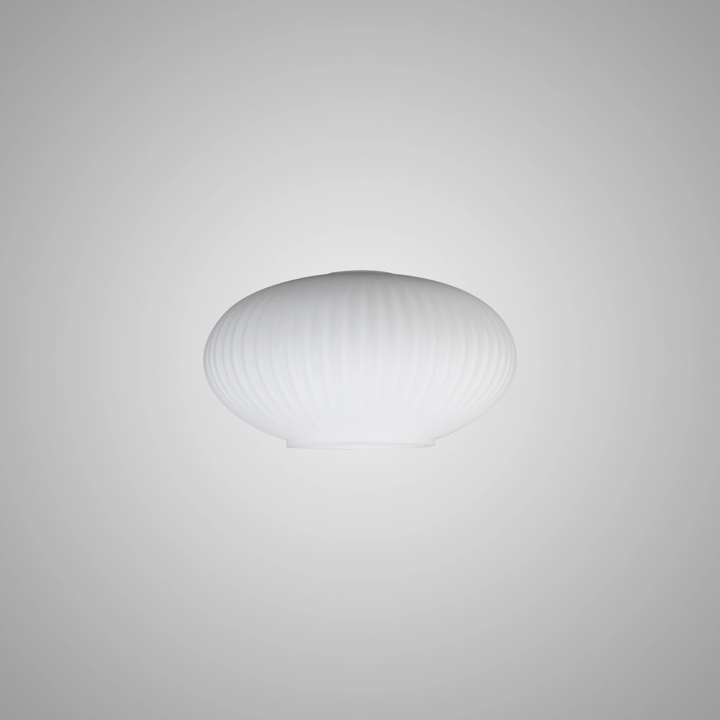 Luminosity Designs - Medium Oval Pendulum Ribbed Glass Shades - Luminosity Designs Ltd