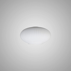 Luminosity Designs - Medium Oval Pendulum Ribbed Glass Shades - Luminosity Designs Ltd