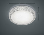 Deco - Medium Pegasus Flush Sparkle Ceiling light - Switch Dimmable 2500lm - Luminosity Designs Ltd
