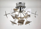 Diyas - Meridan Ceiling 6 Light G4 Polished Chrome/Smoke Glass (Diyas IL31640) - Luminosity Designs Ltd