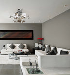 Diyas - Meridan Ceiling 6 Light G4 Polished Chrome/Smoke Glass (Diyas IL31640) - Luminosity Designs Ltd